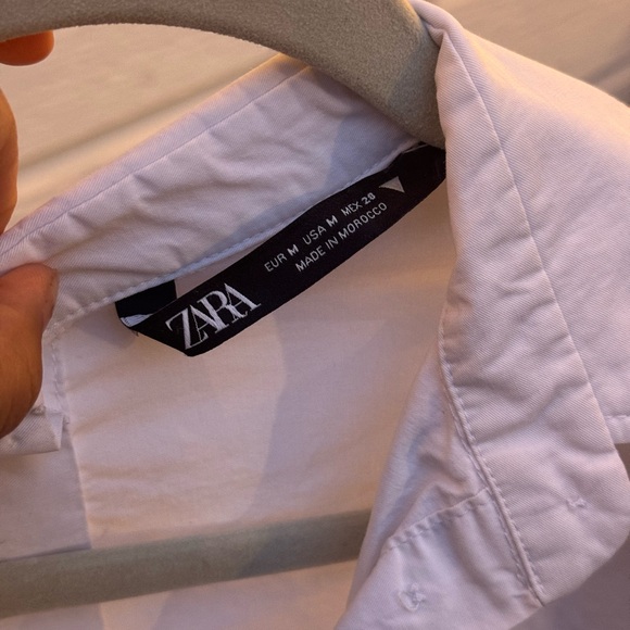 Zara Crisp White Collared Shirt - Picture 3 of 6